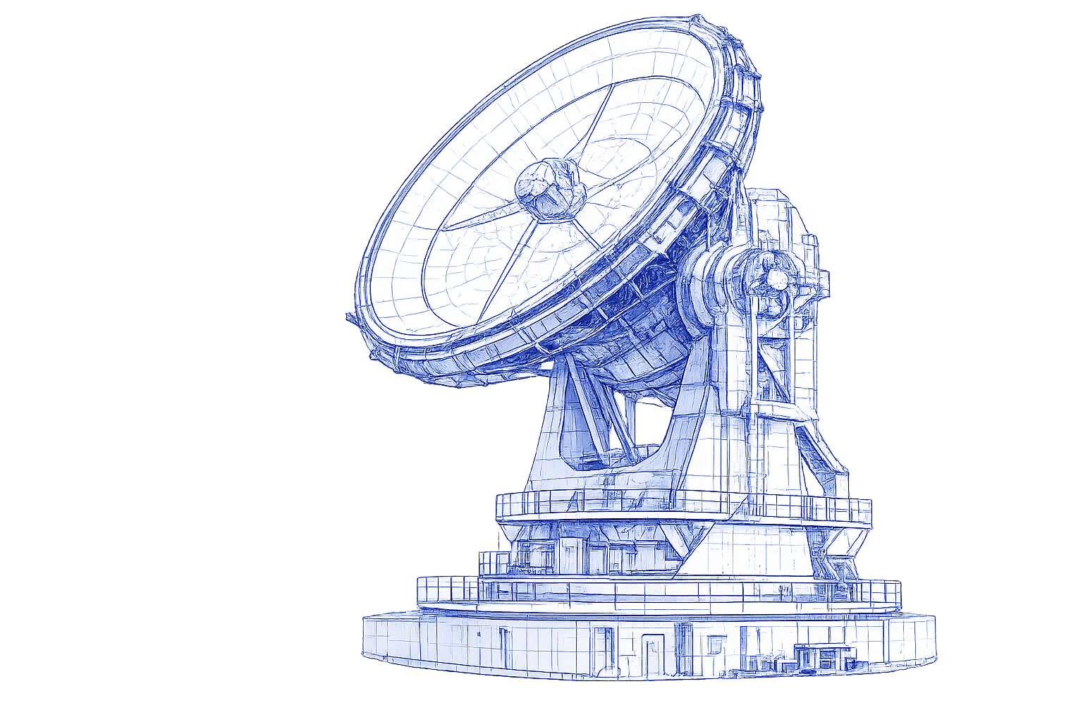 Celestial observatory scanning the horizon